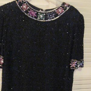 plus size beaded tops for evening wear